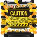 Halloween Trunk or Treat Car Decorations Kit Construction Caution Trunk or Treat Car Banner for Halloween Car Trunk Decoration Party Supplies
