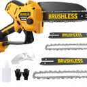Mini Chainsaw Compatible With Dewalt 20V Battery MAX,8 Inch & 6 Inch Cordless Pruning Chainsaws,1000W Brushless Powered Mini Chain Saw for Tree Trimming (Not Battery)