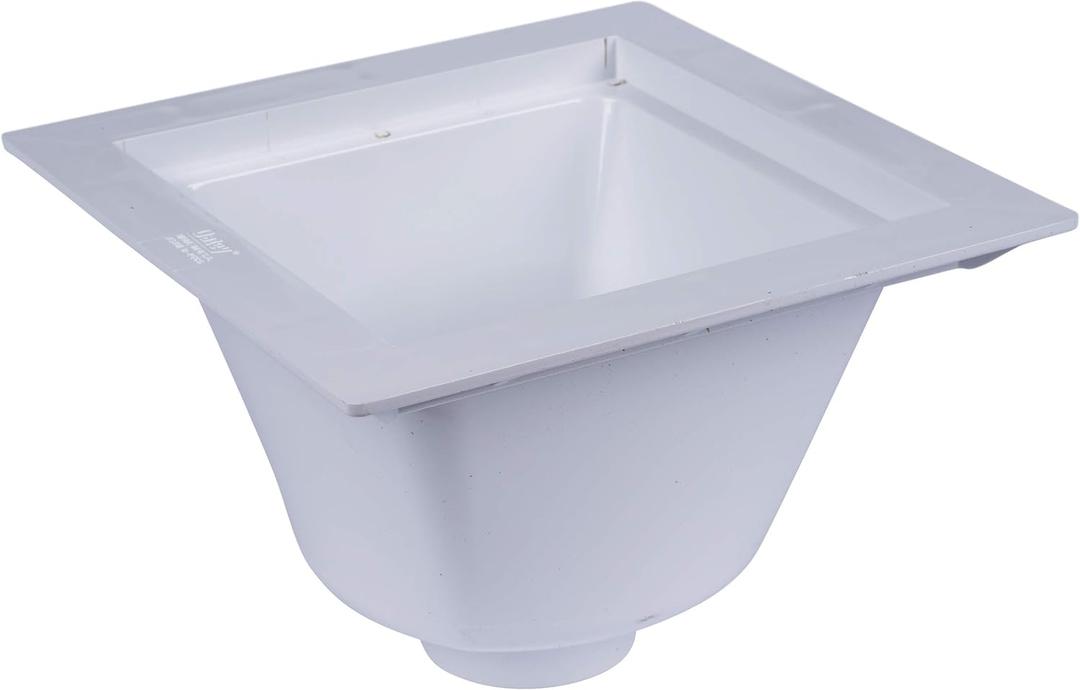 Oatey 42721 Floor-Mounted Utility Sink with 3 in. Socket, White, Small
