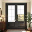 LazBlinds Cordless Roller Shades for French Doors, No Drill French Door Blinds for Privacy, Light Filtering Roll Up Shades for Front Door Sidelight Glass Door Patio, 20 5/8" W x 24" H, White