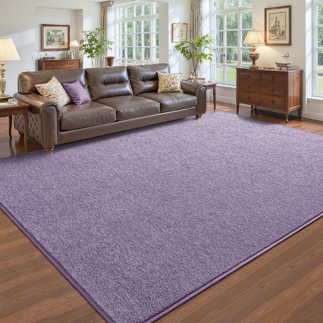 Pettop 5x7 Light Purple Area Rugs for Living Room Bedroom, Thickened Memory-Foam Throw Carpet, Modern Minimalist Super Soft Kids Boys Girls Rug, Non-Slip and Washable Carpets for Dorm Home Decor