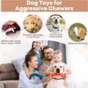 Dog Chew Toys for Aggressive Chewers - 2 Pack Indestructible Teeth Cleaning Chew Toys to Keep Them Busy for Medium & Large Dogs