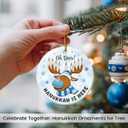 2 x Funny Hanukkah Ornaments 2025 - Spiritual Gifts for Women, Jewish Reindeer Christmas Ornament for Kids, Hanging Decor for Hanukkah Decorations Tree, Gifts for Jewish Men Friends Neighbors Mom Coworker