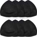 KSang Waterproof Bathing Suit Cups Inserts - 4 Pairs Swimsuit Pads Insert Push up for Women | Sewn-Edge Bikini Padding Insert Black for C/ D Cup