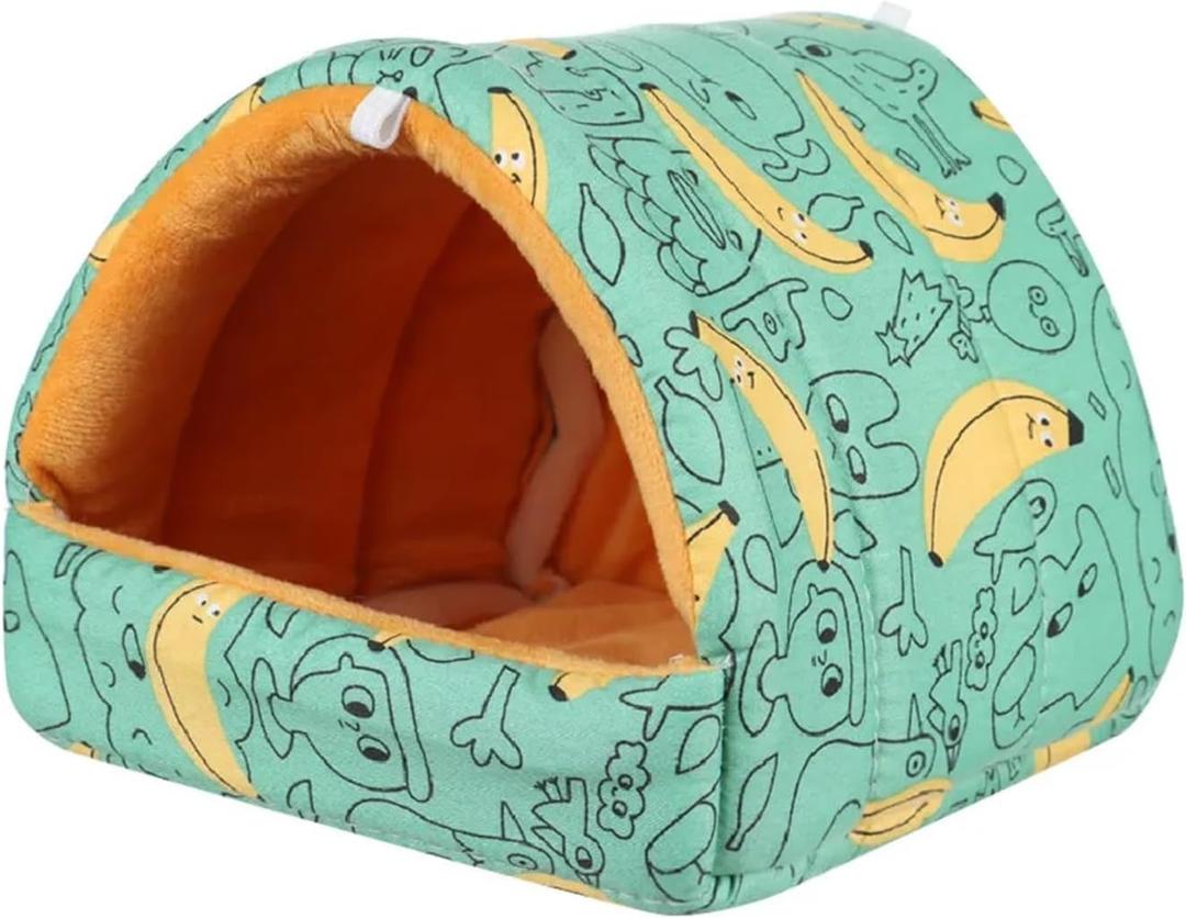 Guinea Pig Bed Colorful Comfortable Rabbit Squirrel Mini Cage Hamster House Small Animal Sleeping Bed Guinea Pig Nest Warm Mat(Color8,Medium)