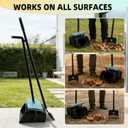 46" Pooper Scooper Swivel Bin & Rake for Large Small Dogs with Bag Attachment, Long Handle Poop Scooper with Lid for Yard (Blue)