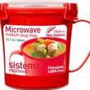 Sistema Microwave Soup Mug with Lid and Steam Release Vent (22.1 Ounces)
