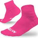 3 Pairs Nxtrnd Quarter Socks for Men & Boys, Padded Athletic Socks for Football (Large, Pink)