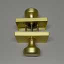 2 Pack Gold Door Knobs, Satin Brass Interior Door Handles for Bath & Bed