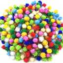 Kbraveo 1500 pcs 1/2" Sparkly Glitter Pom Poms for DIY Projects, Home Decor