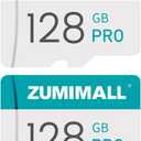 ZUMIMALL 128GB SD Card - 2 PCS Perfect Storage Solution for Security Cameras | Reliable and High Capacity Memory Card New (128GB-Double-blue)