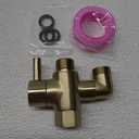 Metal Shower Diverter Valve, YDmeet 3 Way Shower Head Diverter for Handheld Showerhead and Fixed Rainfall Shower Head, Universal G1/2 Bathroom Shower System Replacement Part, Brushed Gold