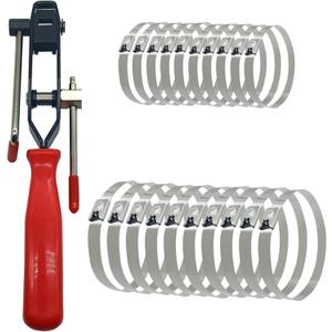 Universal for ATV Car Auto CV Joint Banding Boot Axle Clamp Pliers with Cuting, 20PCS Stainless Steel CV Joint Boot Band