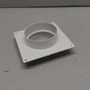 Vent Systems 4" inch Air Vent Duct Connector Flange Straight Ventilation Pipe Plastic Ducting Connector Plate for Cooling Heating Ventilation System HVAC 4" inch - Pack of (1)