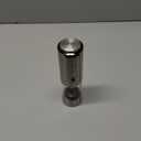 CIRCLE JOY Electric Pepper Grinder Stainless Steel Rechargeable Pepper Mill with Variable Grinding Speed, External Adjustable Coarseness, 95ml Container and White LED Light, Silver