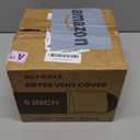 6 Inch Exhaust Vent Cover, HG Power Metal Dryer Vent Cover Outside with Removable Screen & Cushioned Non Return Flap, Air Wall Vent for House, AC, Opening Diameter: 5.7" Black