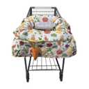 Boppy Shopping Cart Cover & High Chair Cover, Multi-Color Farmers Market, Cart Cover for Babies with Soft 360-Degree Coverage, SlideLine Toy Tether with Crinkle Leaf Toy Included, 6mo+