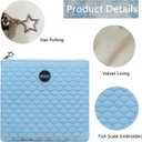 Headphones Puffy Pouch, Soft Cute Travel Case for Over-Ear Headphones Earphone Compatible with Bose QCUltra, QC45, JBL Tune 520BT, Sony WH-CH720N, Headset Carrying Bag Blue