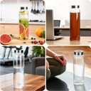 Glass Water Bottle 32 oz, Borosilicate Wide Mouth Glass Water Bottle with Neoprene Sleeve, BPA-Free Leak Proof Reusable for Hot Cold Drinks, Work, Gym, Home, 1 Pack