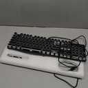 Typewriter Style Mechanical Gaming Keyboard RGB Backlit Wired with Blue Switch Retro Round Keycap 104 Keys Keyboard Compatible with Laptops/Chromebook/Desktop (Black 104 Keys RGB)