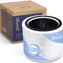Levoit Core 200S-P Air Purifier Genuine Replacement Filter, AHAM VERIFIDE, Supports HEPA Sleep Mode, High-Efficiency Activated Carbon, Removes Smoke, Odors, Allergens, Core 200S-RF, 1 Pack