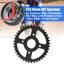 YOXUFA 40/41/420 Chain 40T Tooth Mini Bike Sprocket 40mm Bore for Coleman BT200X CT200U CT200U-EX Baja Warrior TrailMaster Massimo MB165 MB200 Axis M200 Predator 212 196cc 200cc 6.5hp Go Kart Parts