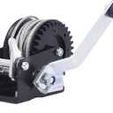 Hand Winch 800 lbs Boat Trailer Winch Heavy Duty Hook with 33ft Steel Cable, Portable 2-Way Ratchet Adjustable Winch & 3.2:1 Gear Gear Ratio for Boat Truck Trailer RV ATV Jet Ski