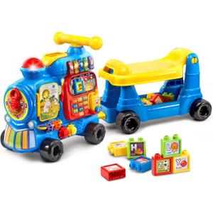 VTech Sit-to-Stand Ultimate Alphabet Train, Blue, 33.9" x 9.8"x 17.7"