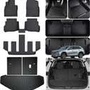 Floor Mats & Trunk Mat for 2016-2022 2023 Mazda CX9 CX-9 6 Seats (Only Fit Sport Version) TPE All Weather Protection Car Floor Liners & Cargo Liners & Backrest Mat