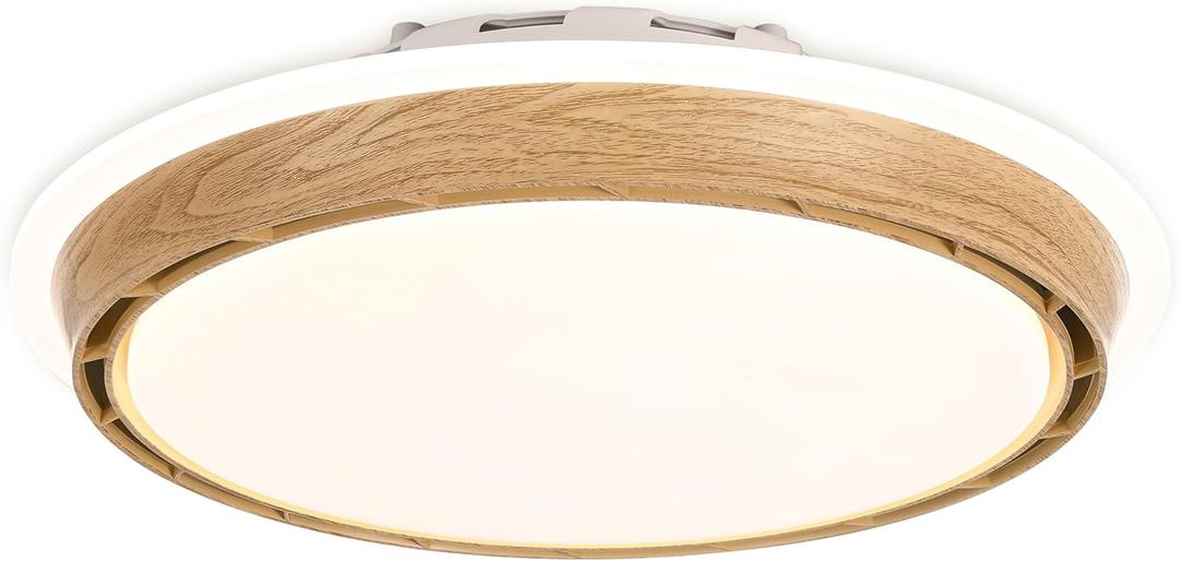 20.07" Bladeless Fandelier Ceiling Fan with Light  Dimmable LED, 3 Color Temperatures, 6 Wind Speeds, Remote & App Control (Brown)