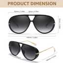 TJUTR Oversized Aviator Sunglasses for Women & Men, Retro Luxury Designer Sunglasses Big Shield Shades with UV Protection