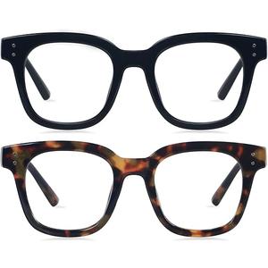 ANDWOOD Blue Light Blocking Glasses Women Computer Screen Oversized Bluelight Blocker for Big Heads Anti Eye Strain