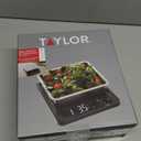 Taylor Digital Kitchen Scale with Dishwasher Safe Stainless Steel Container and Snap On, 22 pound capacity, Black