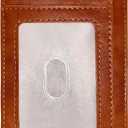 Slim Wallet AirTag Holder Minimalist Front Pocket RFID Blocking Men and Women Leather Wallets