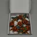 6 pcs Burnt Orange Boutonniere for Men Wedding Groom Groomsmen Best Man Terracotta Artificial Flowers Boutonniere for Fall Rustic Wedding Ceremony Anniversary Prom Flowers Formal Dinner Party