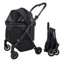 Pet Stroller for Small Dogs  No-Zip Deep Seat, Lightweight Compact Dog Stroller for Small Dogs & Cats with Reflective Trim Storage Basket Soft Waterproof Pad,Foldable Universal Coche para Perro