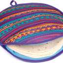 PixiPy Tortilla Warmer Pouch (Multicolor, 12 Inch), Microwavable Fabric Tortilla Heater Pouch to Keep Tortillas Soft & Warm, Insulated Heat Keeper for Flour & Corn Shells, Ideal for Tacos & More