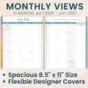 bloom daily planners 2026-2027 Planner (8.5” x 11") 13 Month Academic Year Organizer (July 2026 - July 2027) - Weekly & Monthly Agenda Book with Stickers & Tabs - Creating a Life I Love