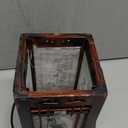 Traditional Korean Wood Lamp | Handmade Asian Oriental Table Lantern | Bedside Bedroom Accent Light | Unique Gift Idea | Pagoda Design (Brown) (House)