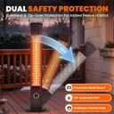 Outdoor Electric Infrared Patio Heater, 1500W, Wall-Mounted & Freestanding