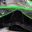 Snorkel Set Adults Snorkeling Gear Anti-Fog Panoramic View Swim Mask Dry Top Snorkel Kit with Carry Bag for Snorkeling Scuba Diving Swimming Travel (Grass Green+Black)