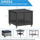Outdoor Square Coffee Table Cover 36 Inch, Waterproof Patio Table Cover, Heavy Duty Outdoor Ottoman Covers Furniture Cover - 36 x 36 x 16 Inch