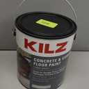 KILZ 1-Part Epoxy Acrylic Concrete and Garage Floor Paint, Interior/Exterior, Satin, Silver Gray, 1 Gallon