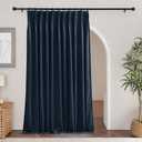 RYB Home Navy Blue Pinch Pleated Curtains, Floor to Ceiling Blackout Thermal Insulated Noise Reducing Drapes for Living Room Home Office, W66 x L108 inches, 2 Panels (66"W x 108"L (Pack of 2))