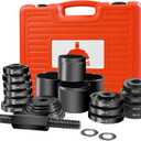 Wheel Bearing Press Kit for Front Wheel Drive Bearing Removal & Installation, 24pc Wheel Bearing Removal Tool Set with Sliding Screws Universal Bushings Sleeves Storage Case
