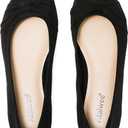 Ataiwee Women's Wide Width Flat Shoes - Comfort Dress Flats, Classic Ballet Shoes for Office, Black Size 10