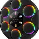 Music Boxing Machine for Adults Kids with Gloves, Smart Bluetooth Music Rhythm-Synced, Large Screen RGB Light Wall-Mounted Boxing Trainer Equipment Punching Game for Home Workout Gym Fun