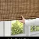 UNISHADES Cordless Bamboo Roman Shades for Windows, Blinds Size (39" W 64" H) Colour 【room Darkening】highfield Teak, 39" W × 64" H