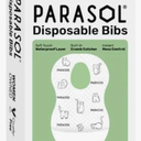 PARASOL Disposable Bibs, Soft-Absorbent Top Layer with Leak-Resistant Waterproof Backing, Built-In Crumb Catcher, Hypoallergenic, Disposable Bibs for Toddlers and Babies, 4 Boxes (20 Each), 80 Count