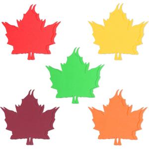 120 Pcs Maple Leaves Cutouts Paper Large Thanksgiving Fall Leaves Cutouts 4'' for Bulletin Board Thankful Tree Thanksgiving Party Decoration